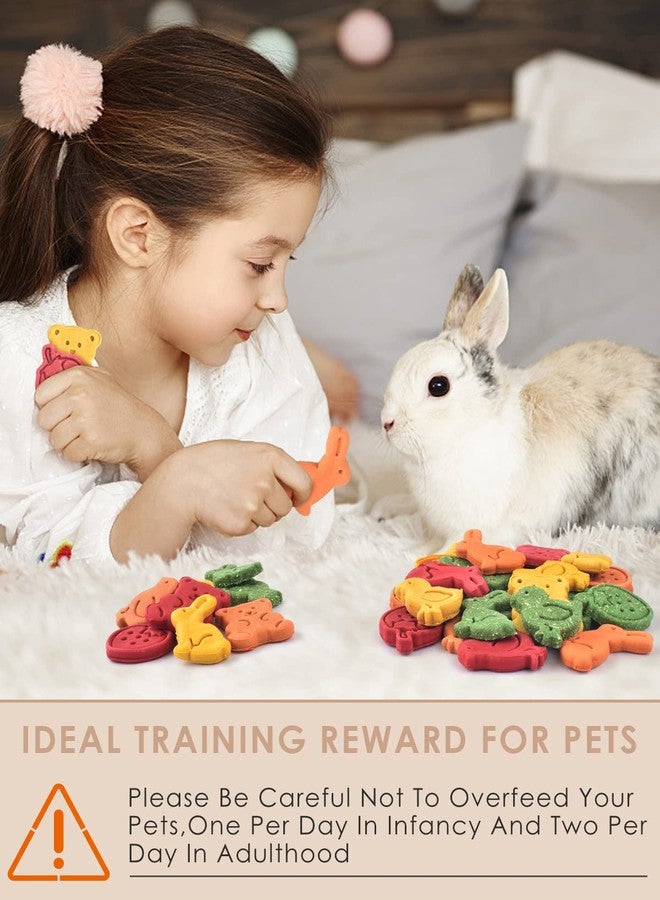 Bissap 32PCS Bunny Chew Toys, Mixed Natural Timothy Hay Pumpkin Strawberry Carrot Chinchillas Chewing Toys and Treats for Rabbit Bunny Guinea Pig Hamster Gerbil and Other Small Animals Molar Snacks - Image 4